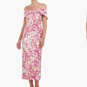 JS Collections of the shoulder Sangria multi dress. NWT size 14. Perfect !